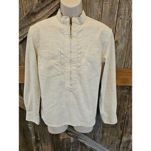 John Blair small mens half zip double chest pocket long sleeve ^